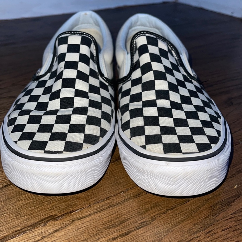 Black and white checkered vans